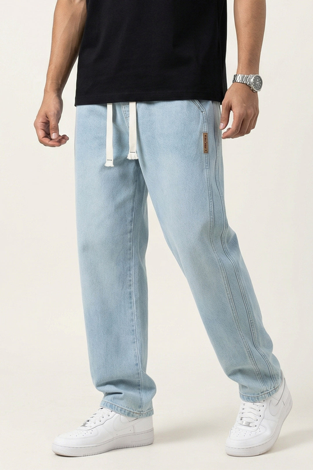 Bigdart Pantalon Jean Baggy Coupe Relaxed Homme 30076 - Bleu