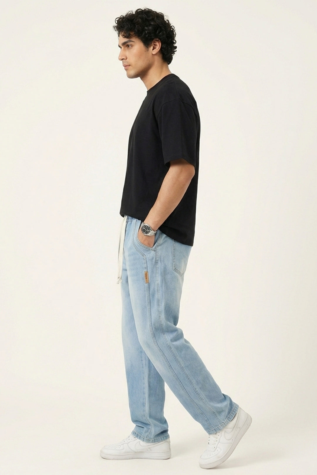 Bigdart Pantalon Jean Baggy Coupe Relaxed Homme 30076 - Bleu