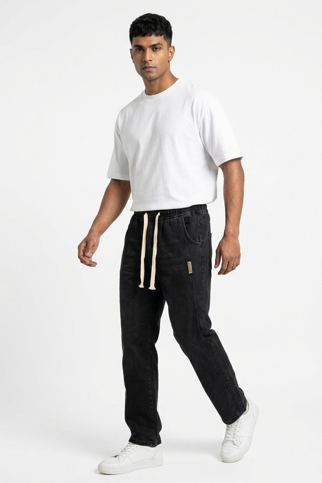 Bigdart Pantalon en jean baggy coupe décontractée pour homme 30076 - Noir