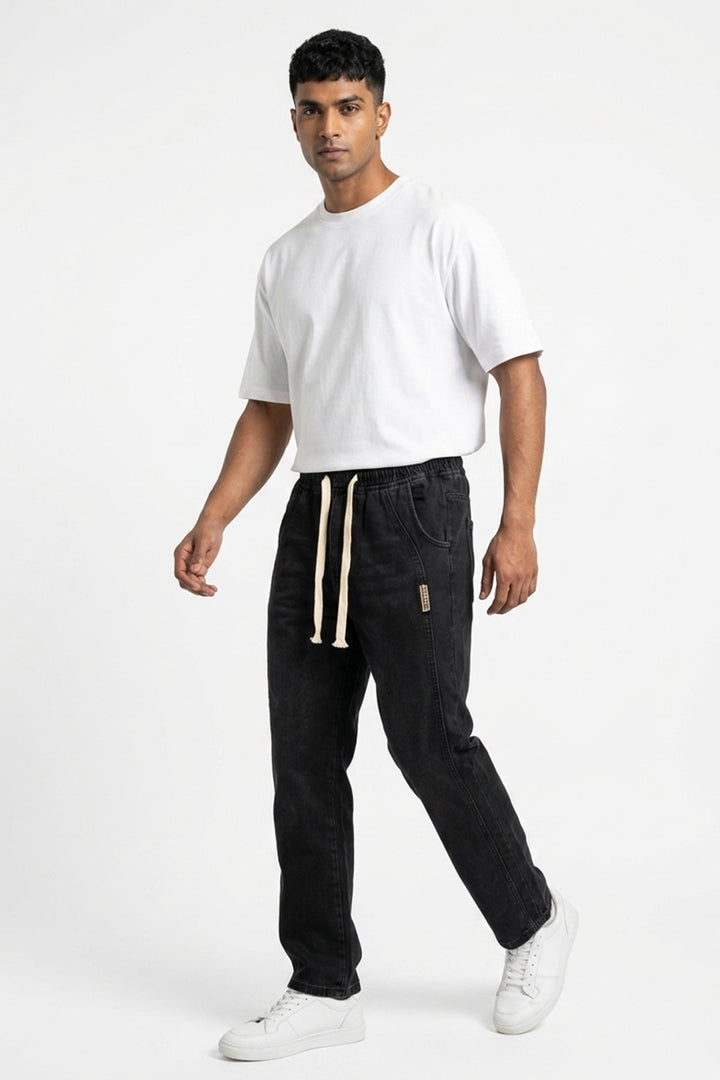 Bigdart Pantalon en jean baggy coupe décontractée pour homme 30076 - Noir