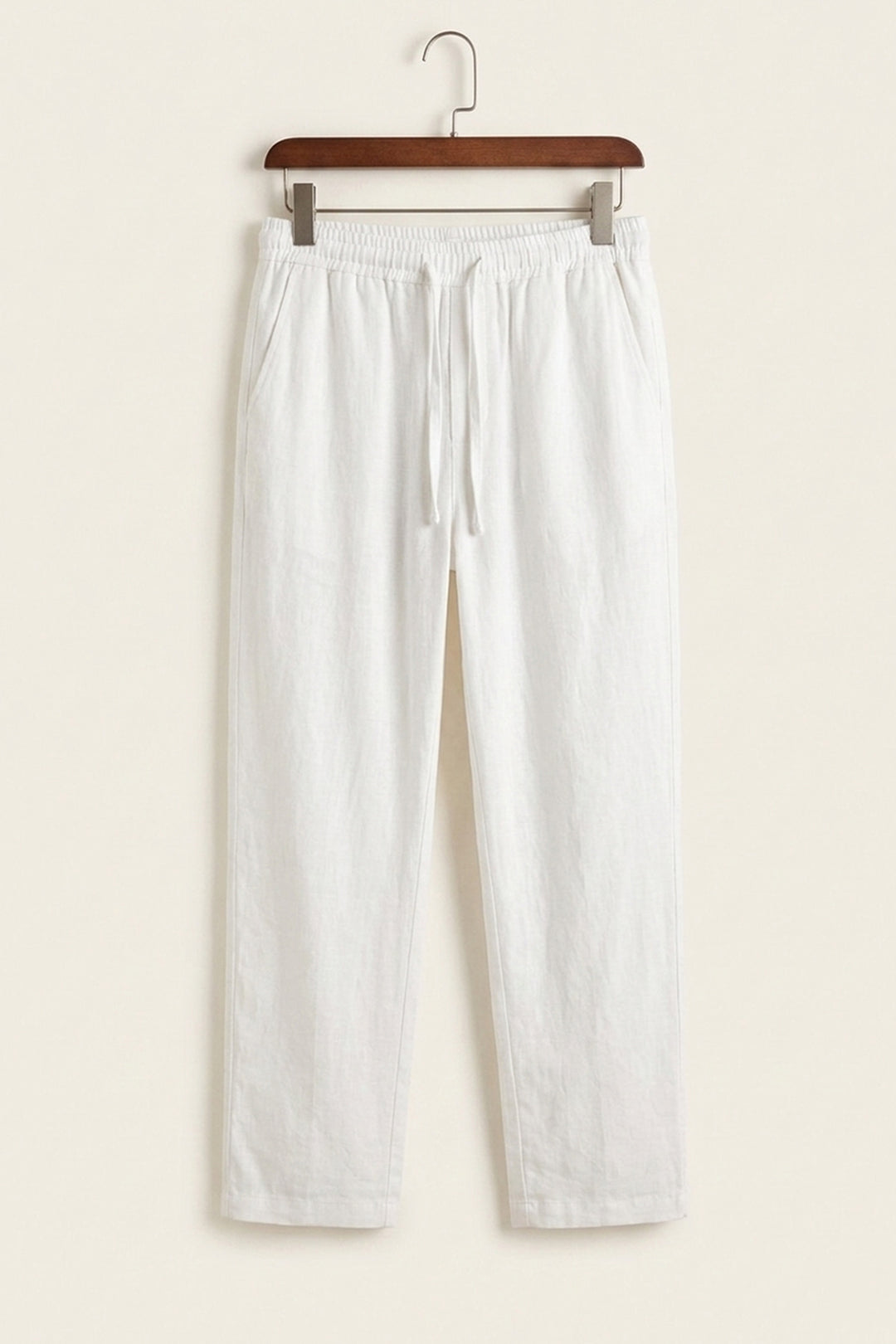 Bigdart Pantalon décontracté en lin pour homme 30118 - Blanc