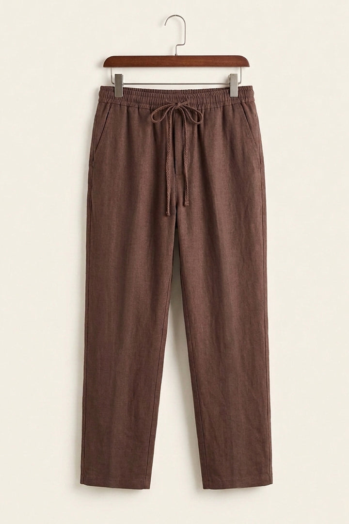 Bigdart Pantalon décontracté en lin pour homme 30118 - Marron