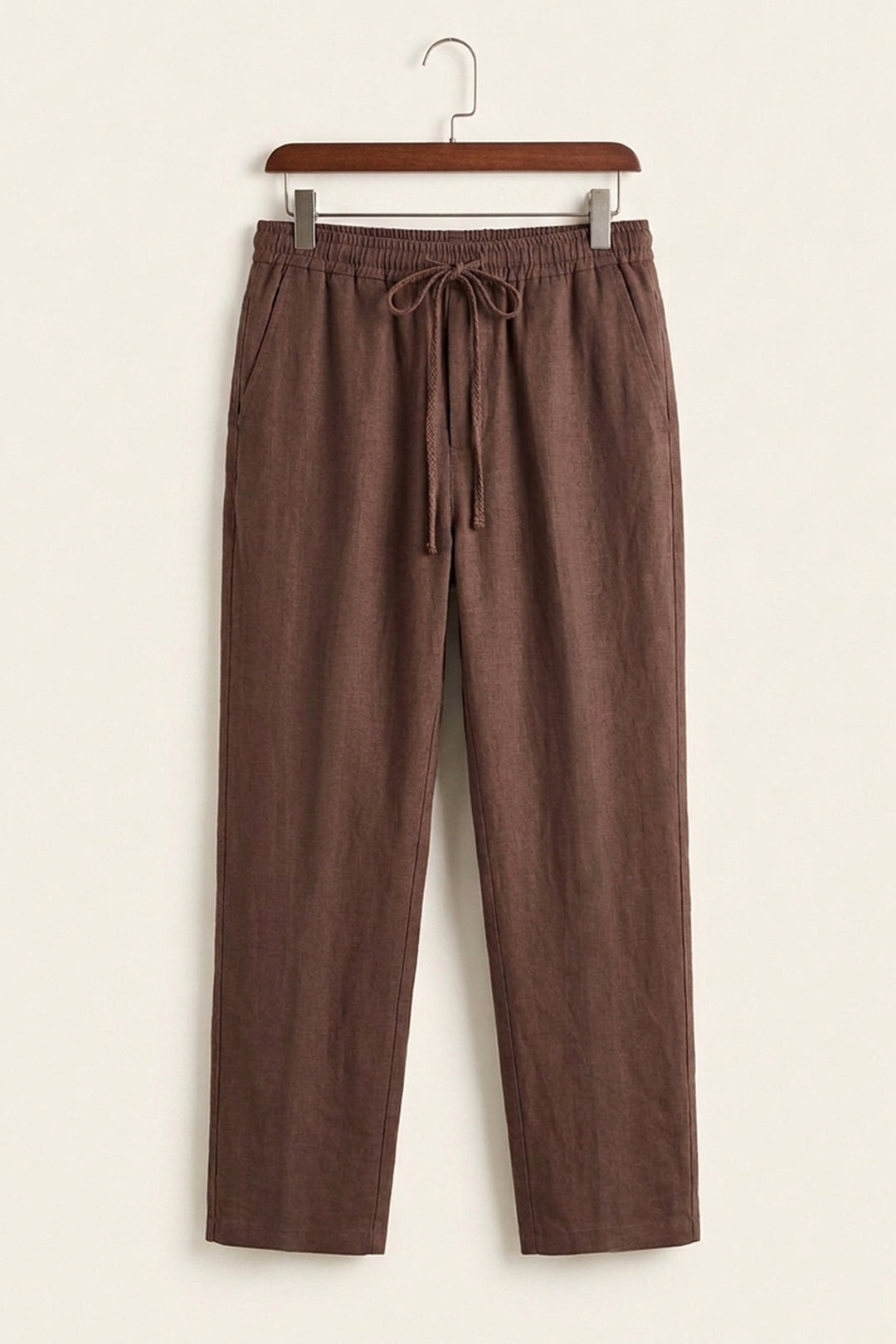 Bigdart Pantalon décontracté en lin pour homme 30118 - Marron