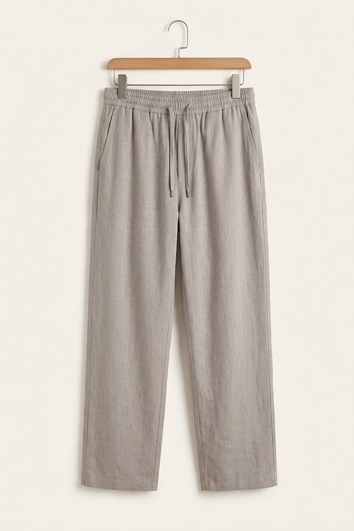 Bigdart Pantalon décontracté en lin pour homme 30118-Stone