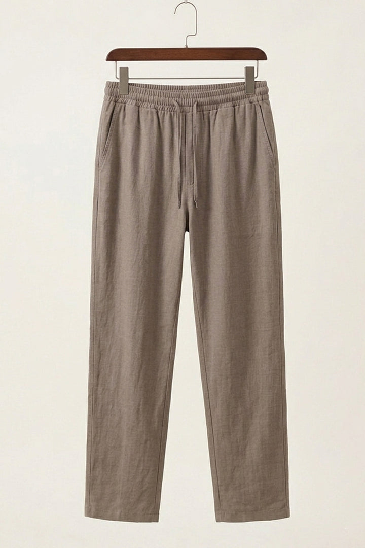 Bigdart Pantalon confortable en lin pour homme 30118-Mink