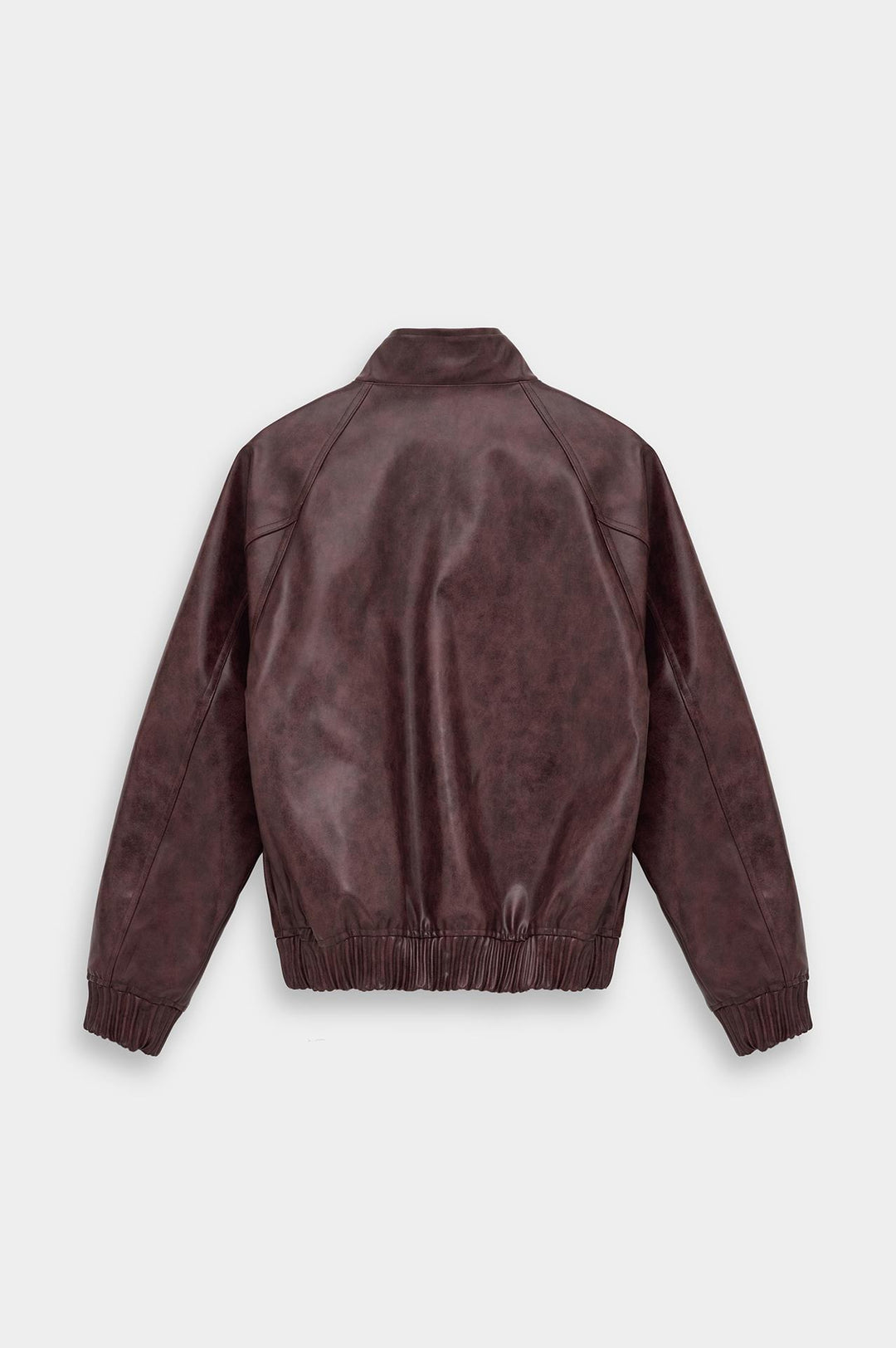 Giesto Veste en cuir bordeaux avec effet vieilli - Bordeaux