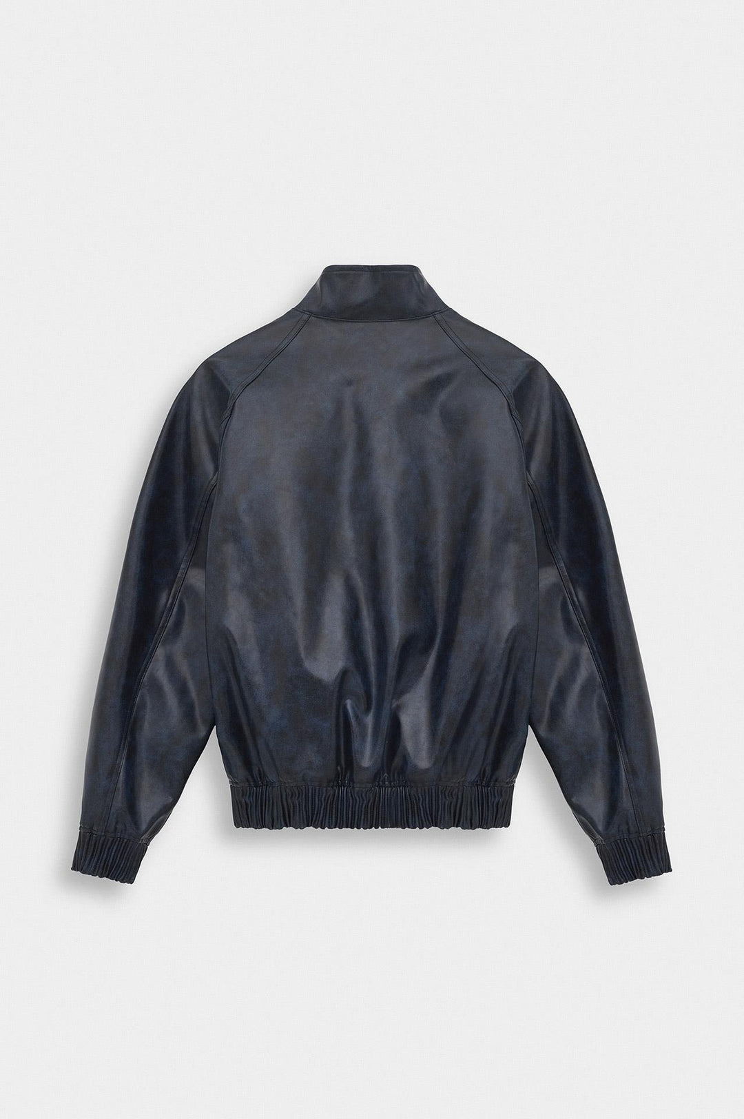 Giesto Veste en cuir bleu marine avec effet vieilli - Bleu marine