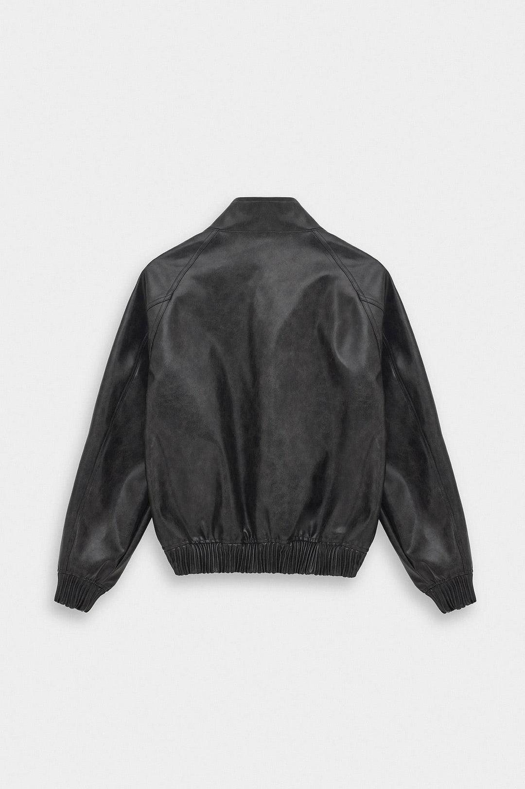 Giesto Veste en cuir noir avec effet vieilli - Noir
