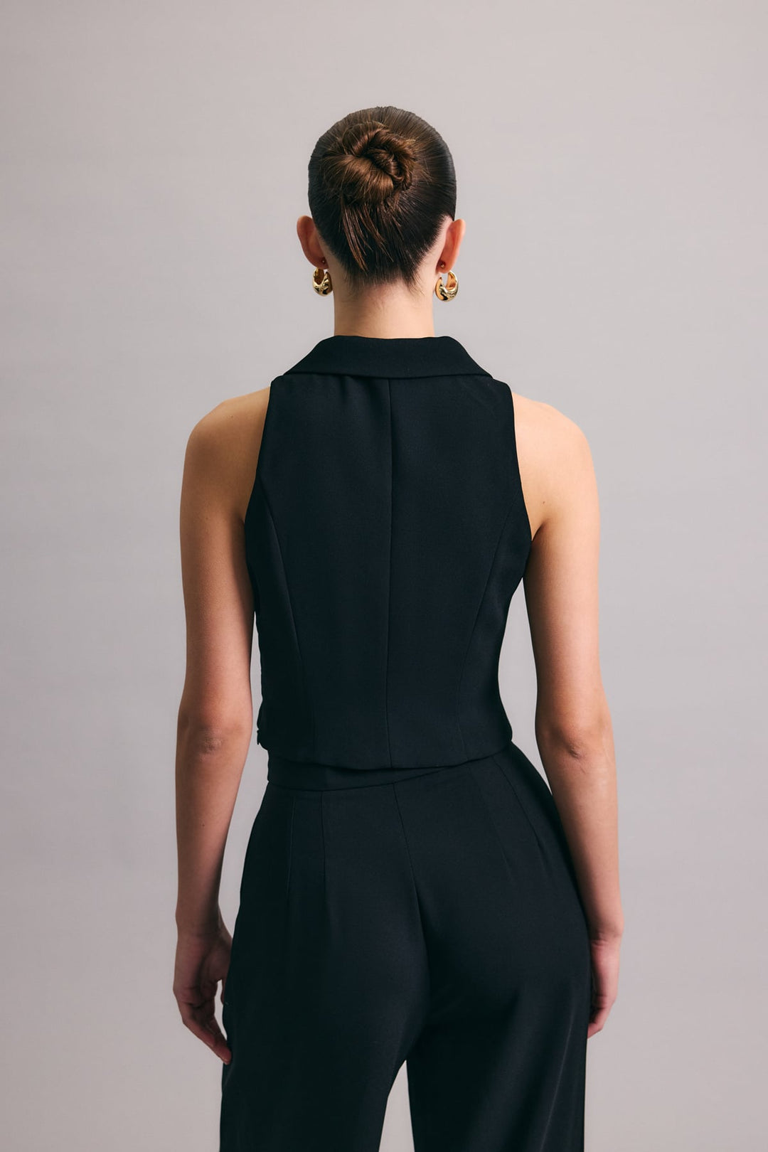 Sateen Gilet Eva - Noir
