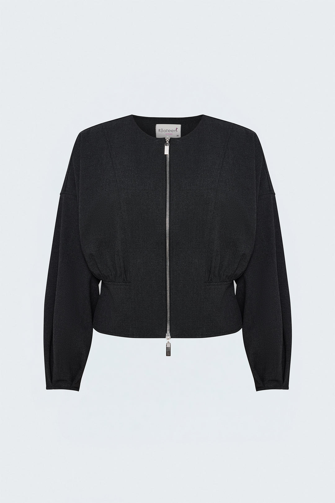 Sateen Veste Zippée - Anthracite