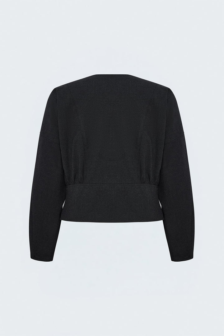 Sateen Veste Zippée - Anthracite