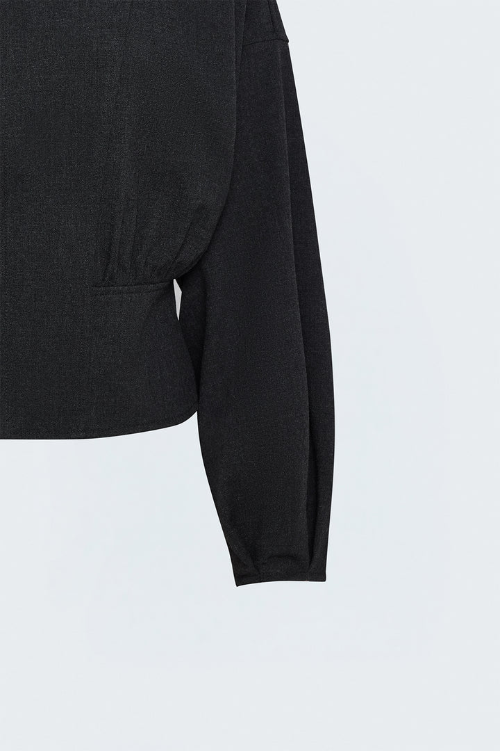 Sateen Veste Zippée - Anthracite