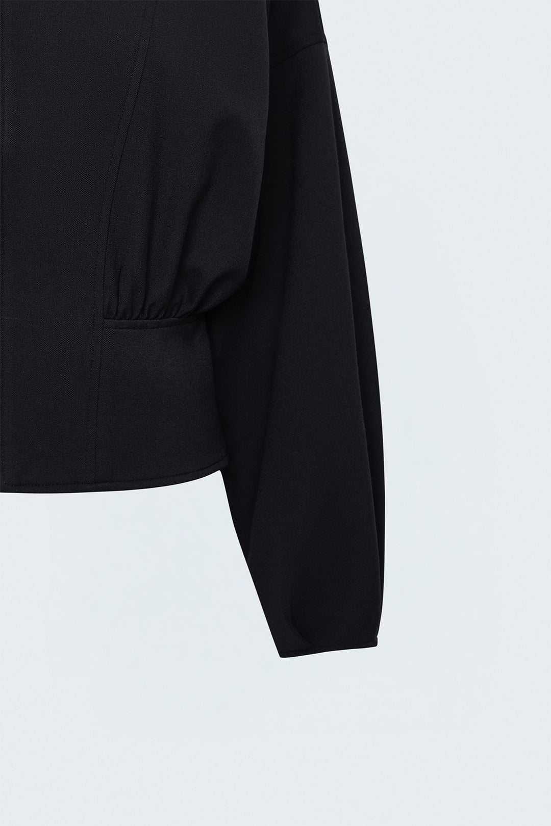 Sateen Veste Zippée - Noir