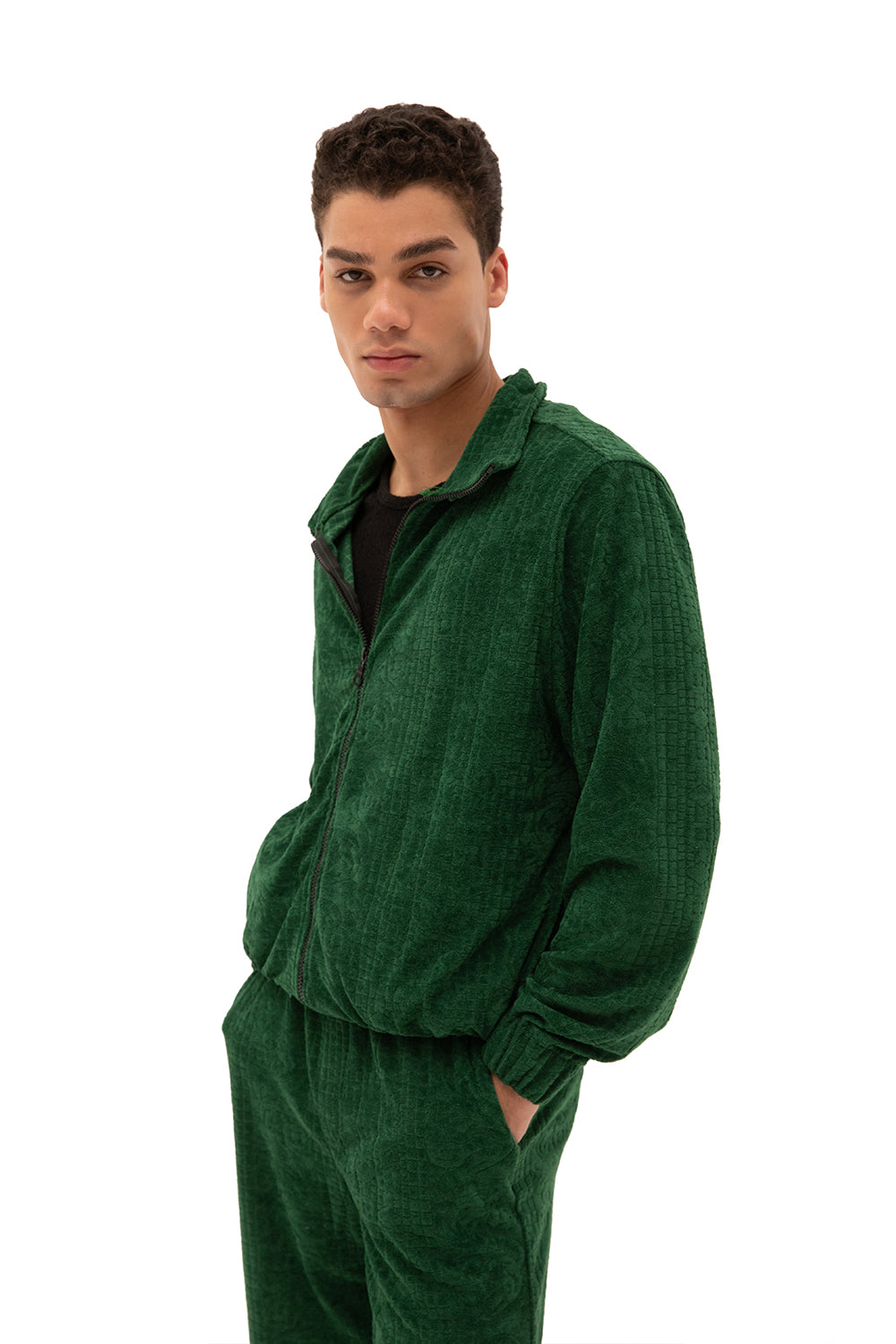 Giesto Gilet en serviette zippé - Vert