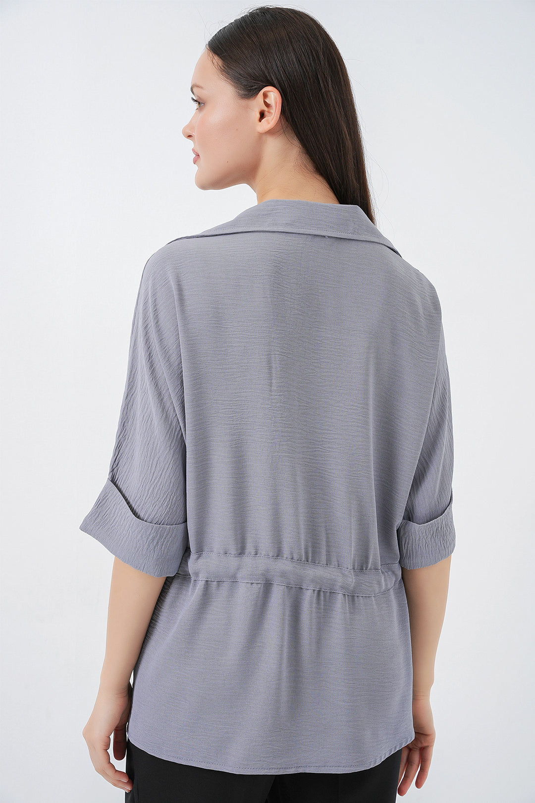 Bigdart Chemise Femme à Fermeture Éclair 0721 - Gris