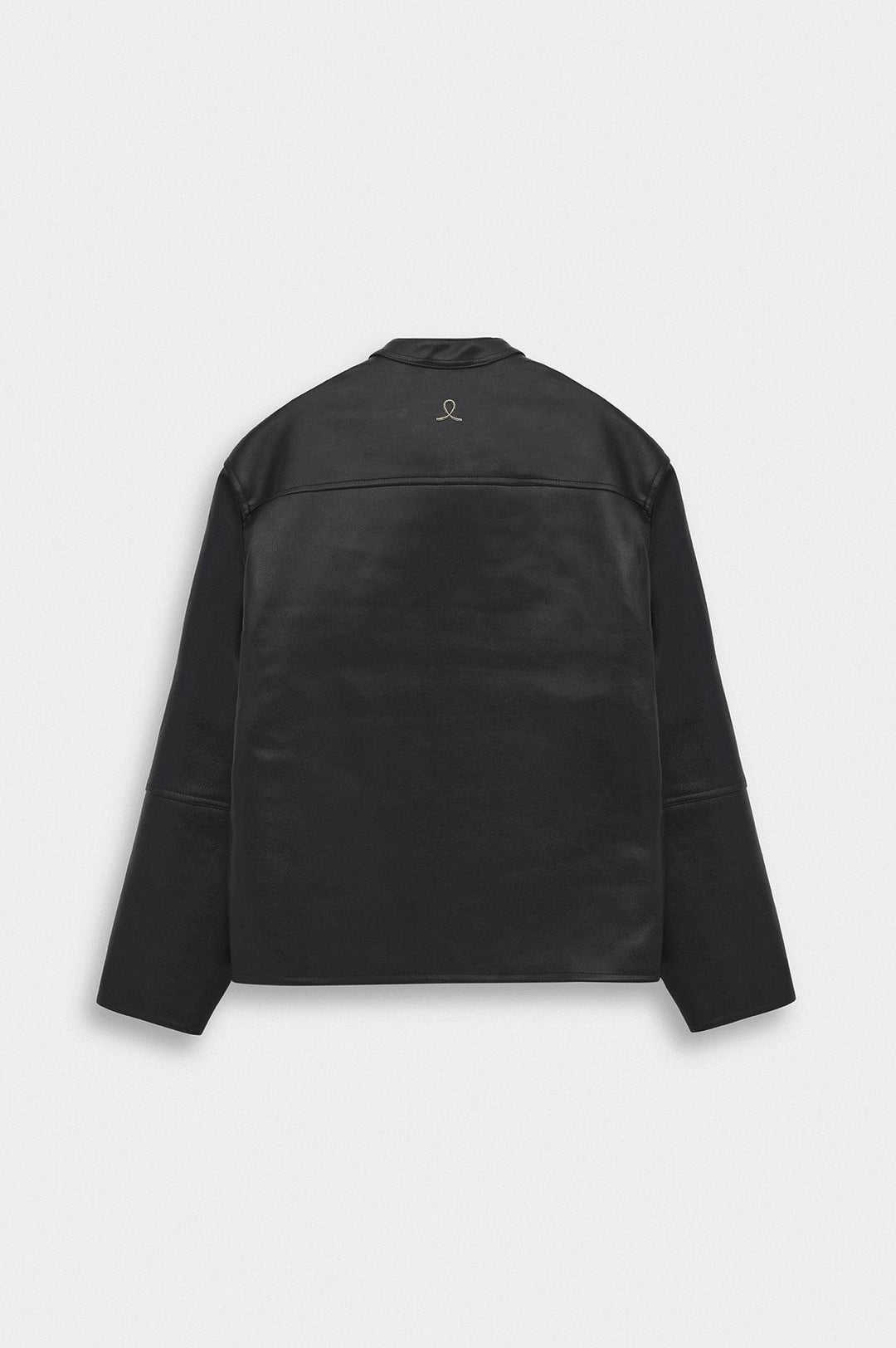 Giesto Veste en cuir noir à panneaux zippés - Noir