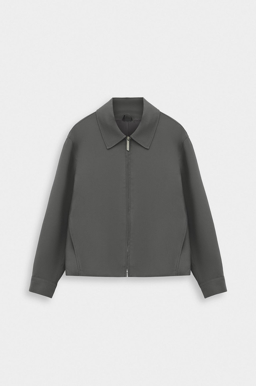 Giesto Veste en Modal Anthracite Regular Fit à Fermeture Éclair - Anthracite