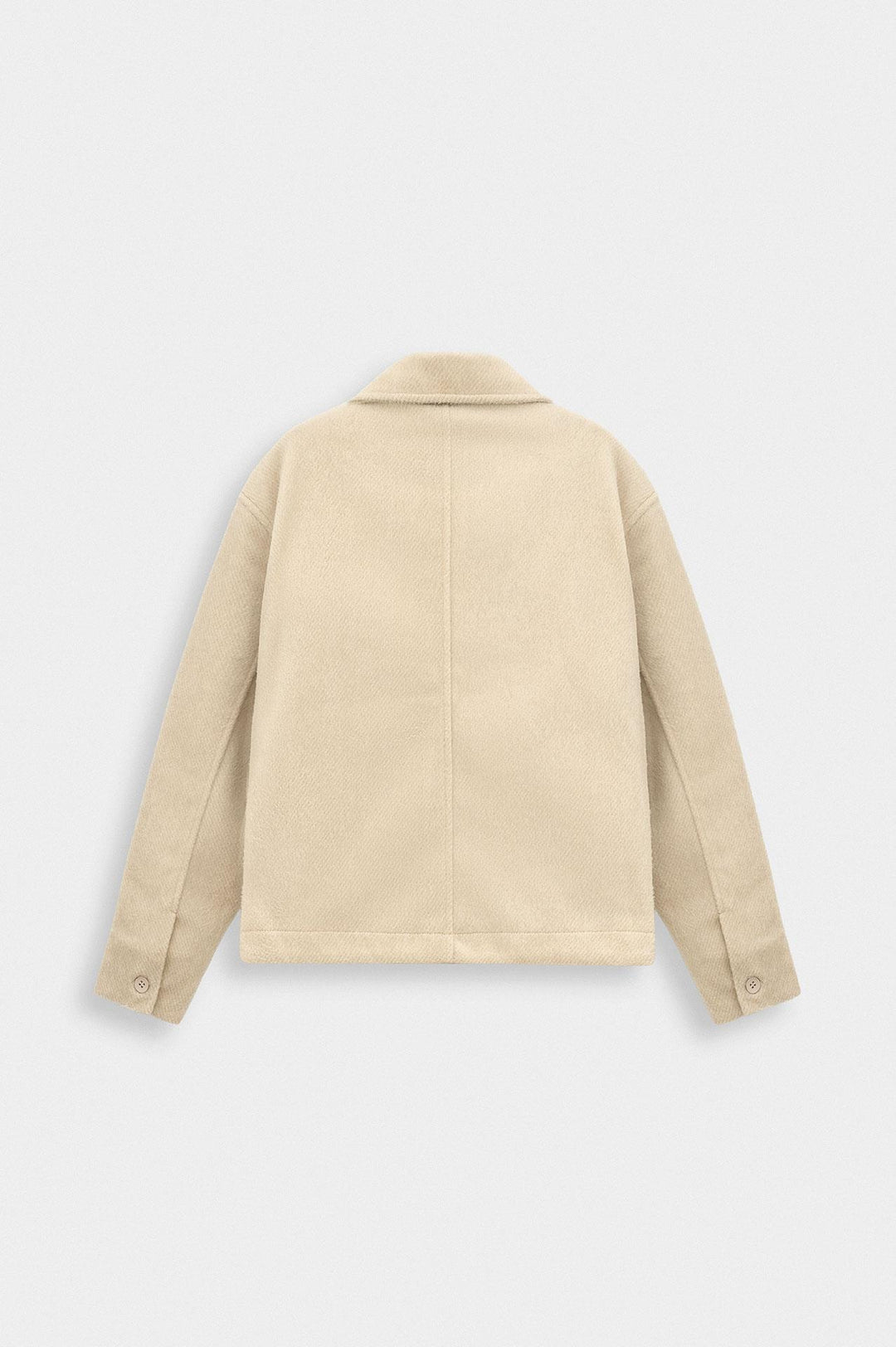 Giesto Veste en Laine Beige Regular Fit avec Fermeture Éclair - Beige