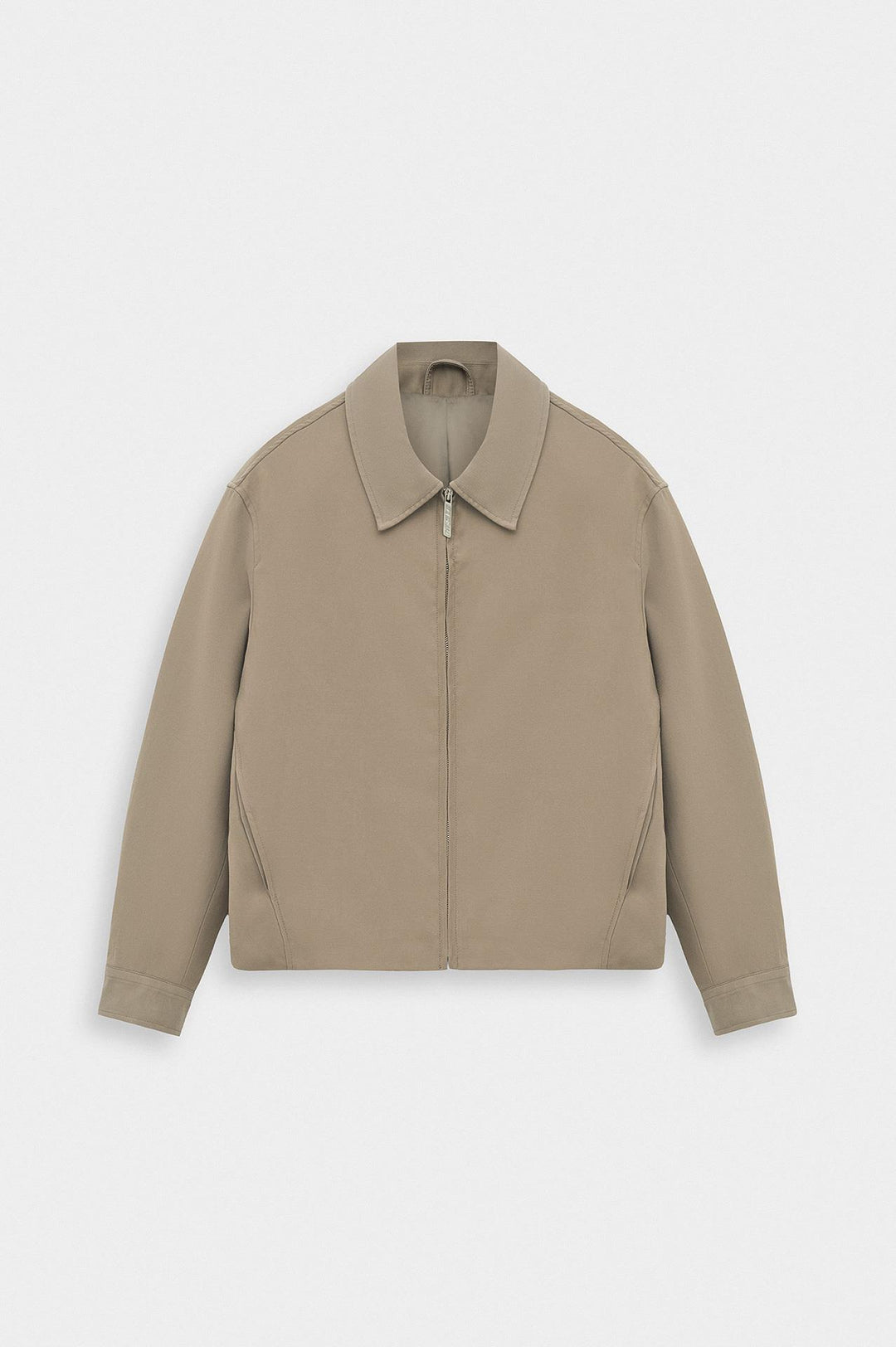 Giesto Veste en Modal Beige Regular Fit à Fermeture Éclair - Beige