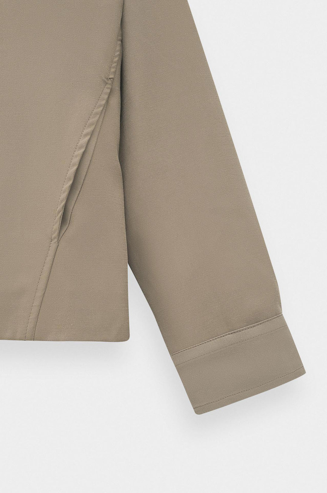 Giesto Veste en Modal Beige Regular Fit à Fermeture Éclair - Beige