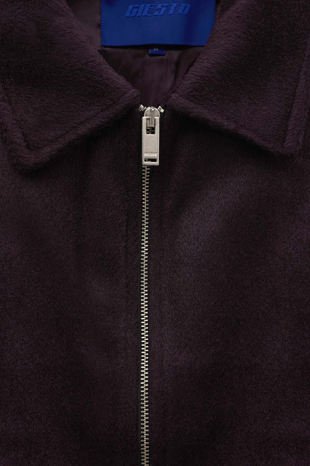 Giesto Veste en Laine Bordeaux Regular Fit avec Fermeture Éclair - Bordeaux