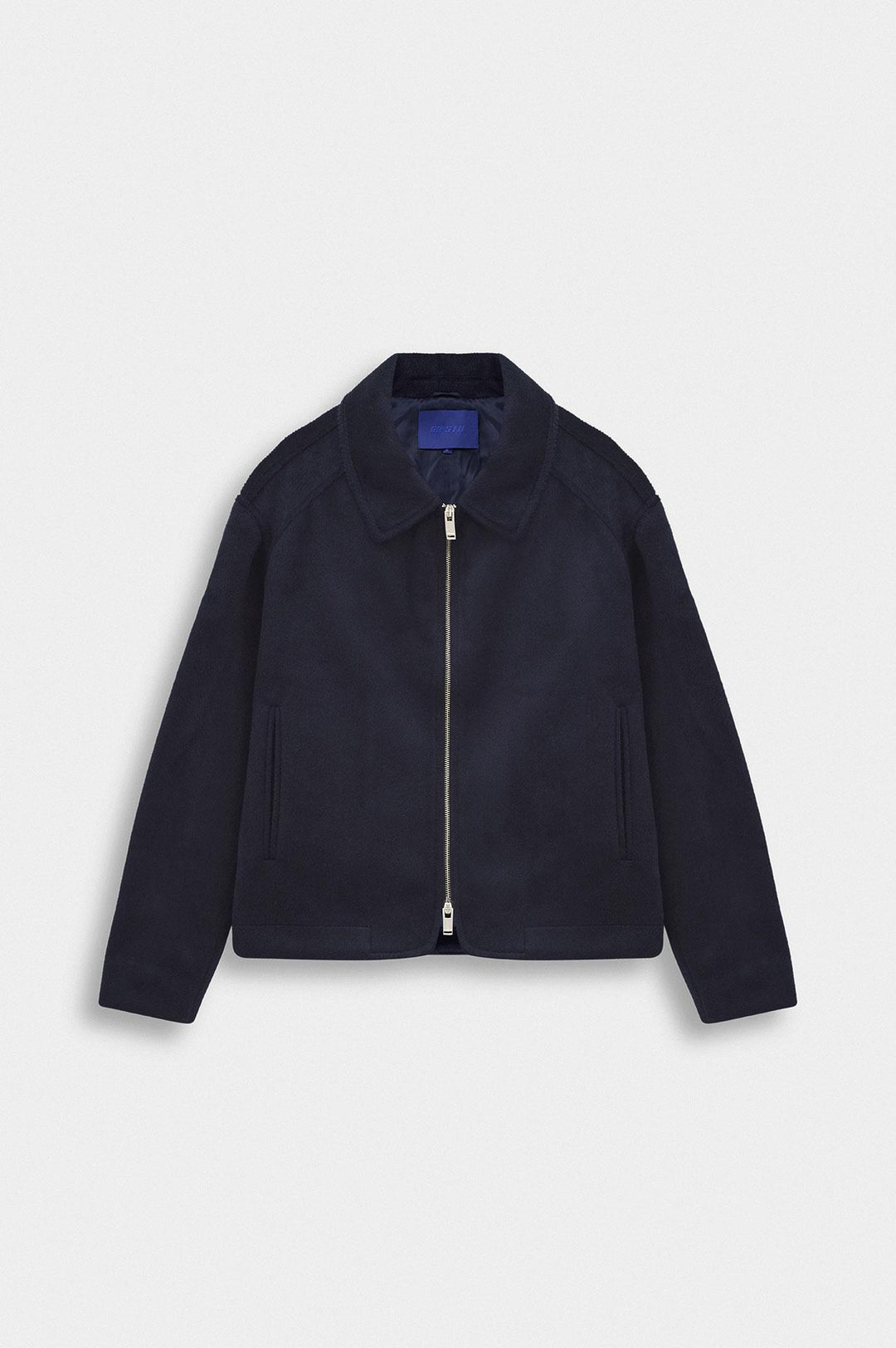 Giesto Veste en laine bleu marine à fermeture éclair coupe regular - Bleu marine