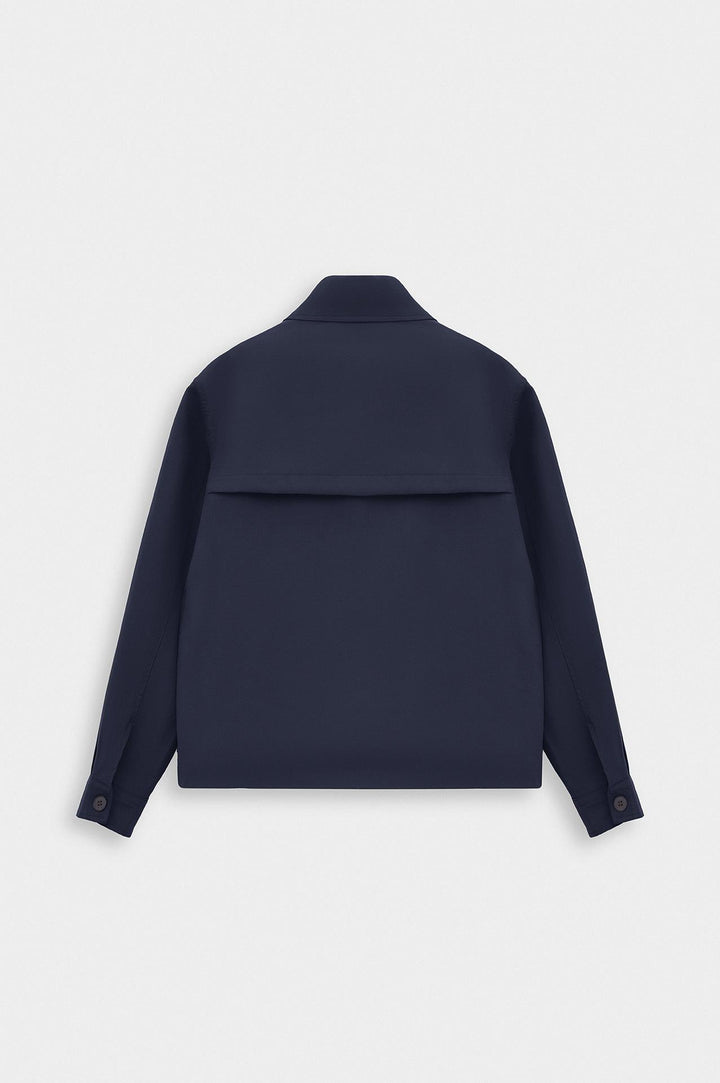 Giesto Veste en Modal Bleu marine Regular Fit à Fermeture Éclair - Bleu marine