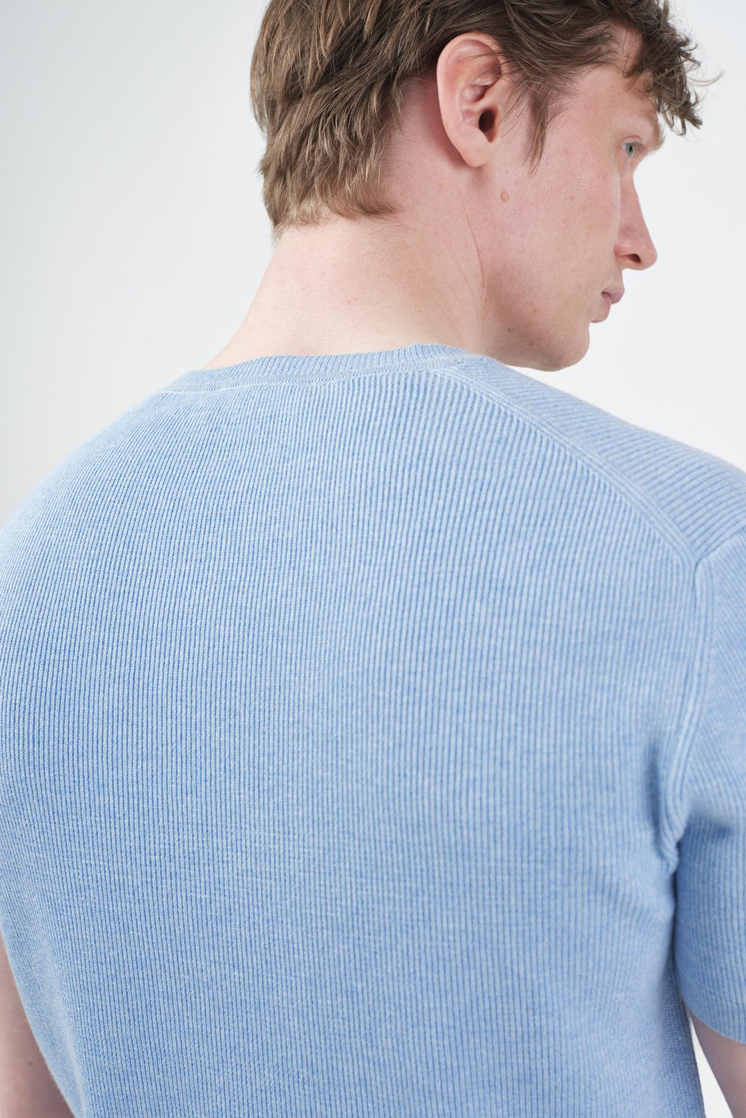 Giesto T-shirt en tricot texturé bleu - Bleu