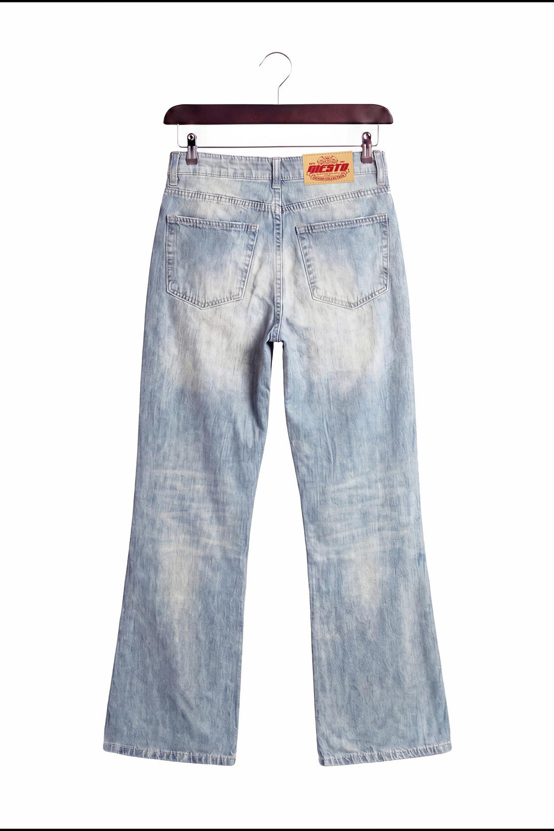 Giesto Jean bleu clair à jambe évasée - Bleu clair