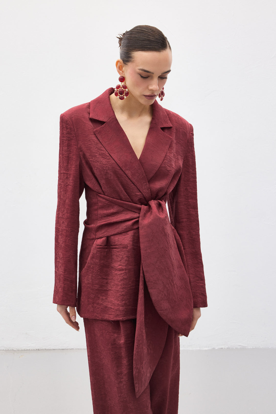 Sateen Freya Veste - Bordeaux