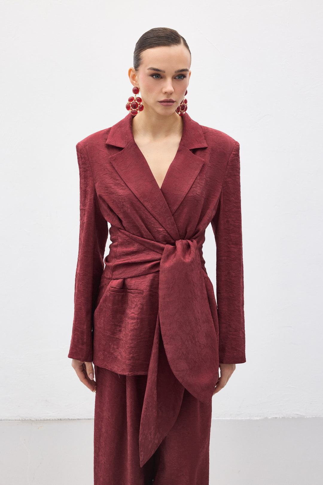 Sateen Freya Veste - Bordeaux