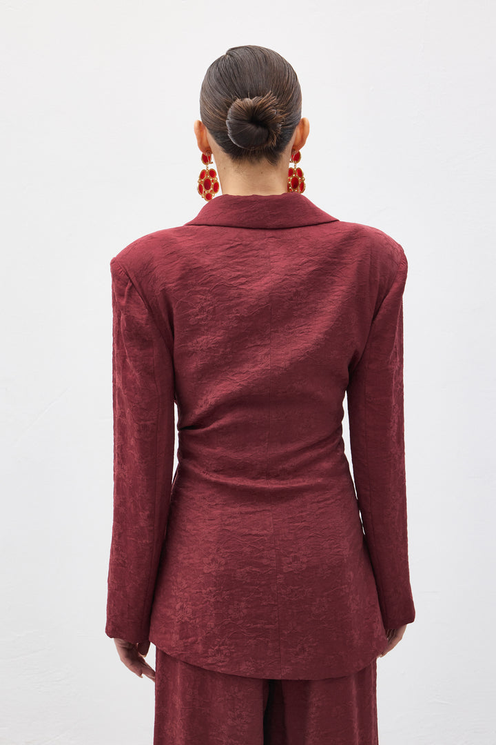 Sateen Freya Veste - Bordeaux