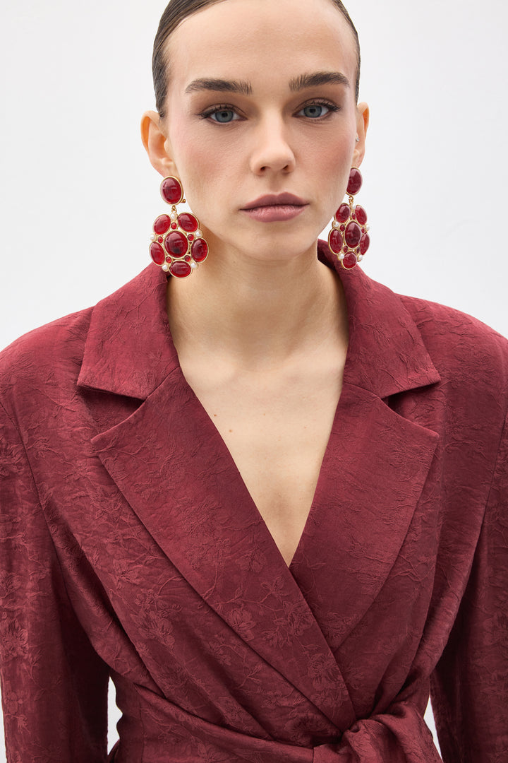 Sateen Freya Veste - Bordeaux