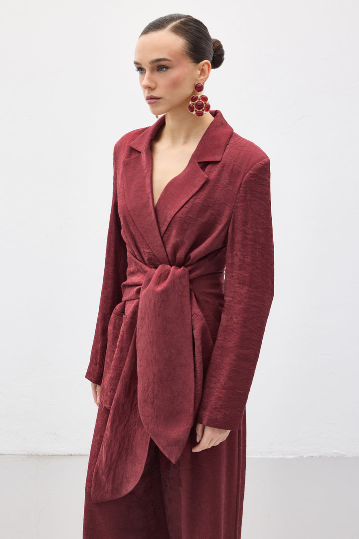 Sateen Freya Veste - Bordeaux