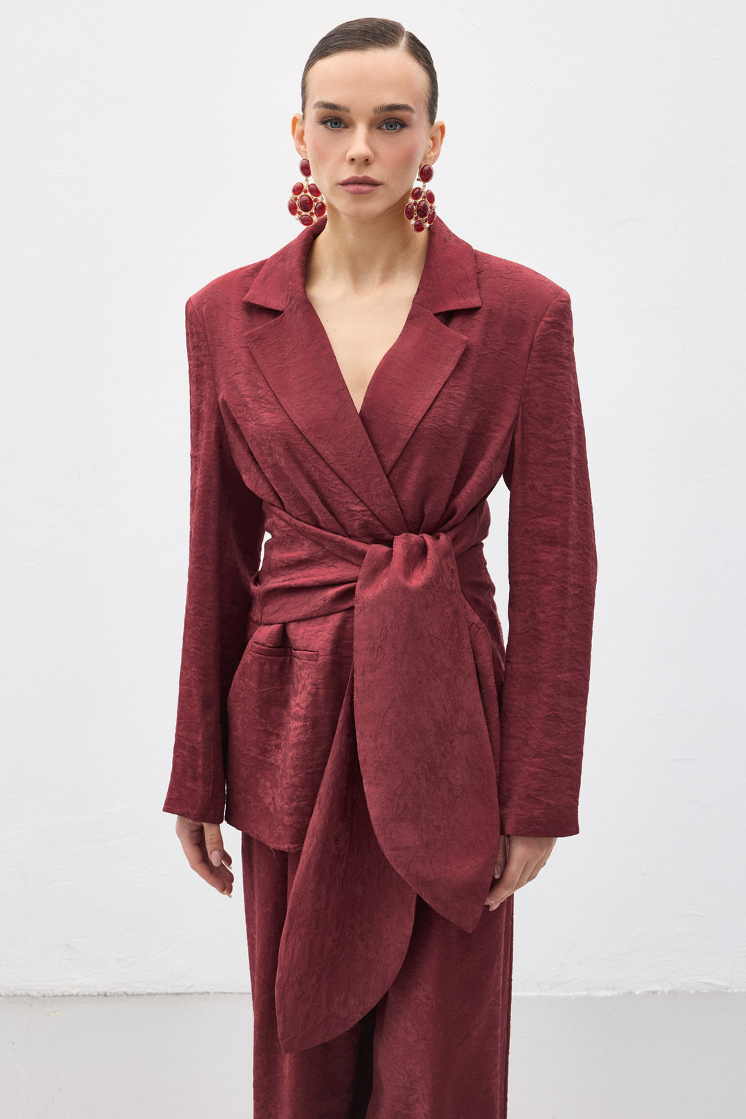 Sateen Freya Veste - Bordeaux