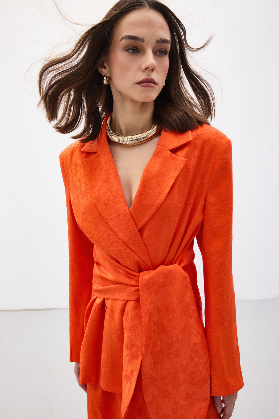 Sateen Veste Freya - oranj