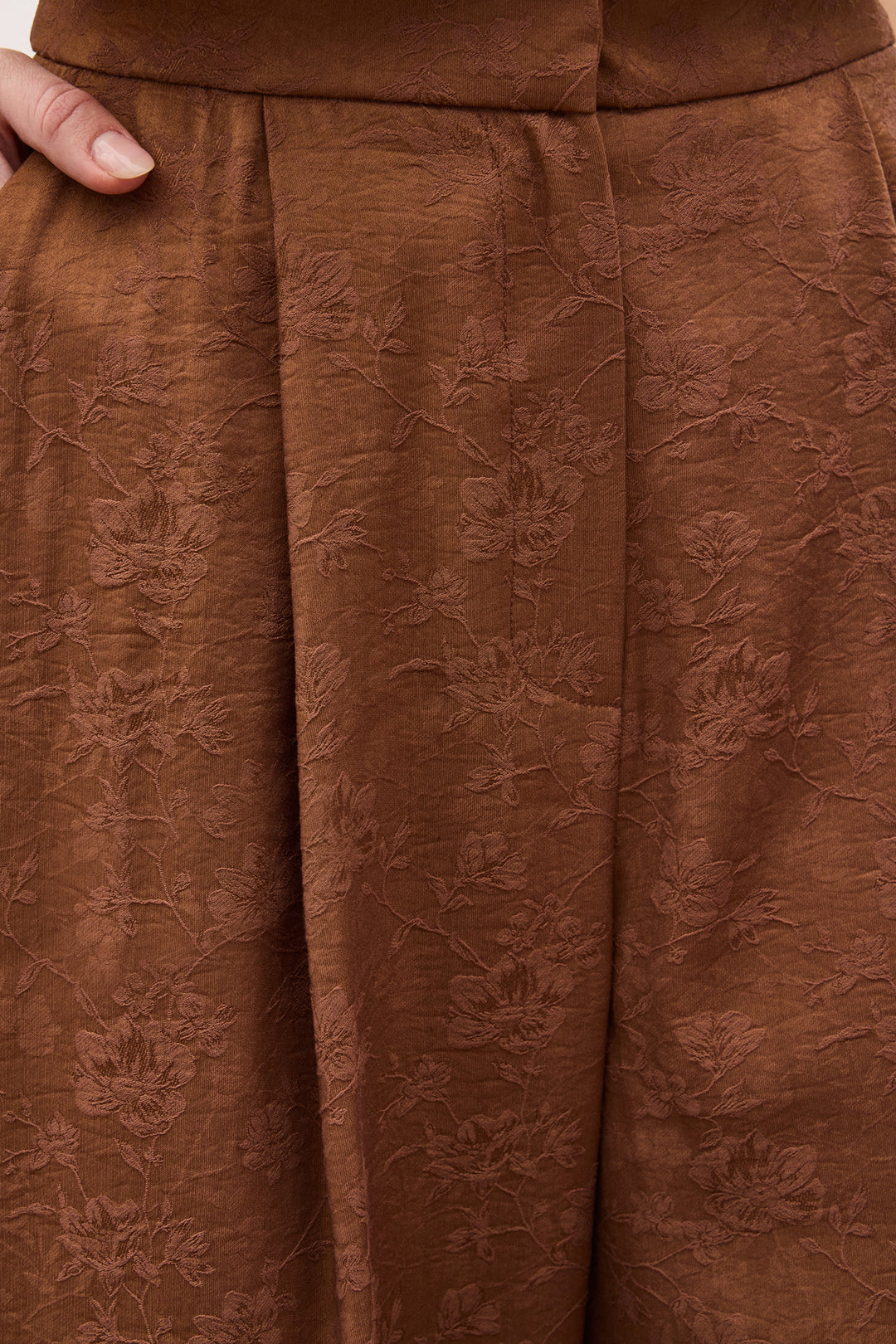 Sateen Pantalon Freya - Marron