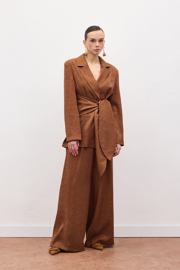 Sateen Pantalon Freya - Marron