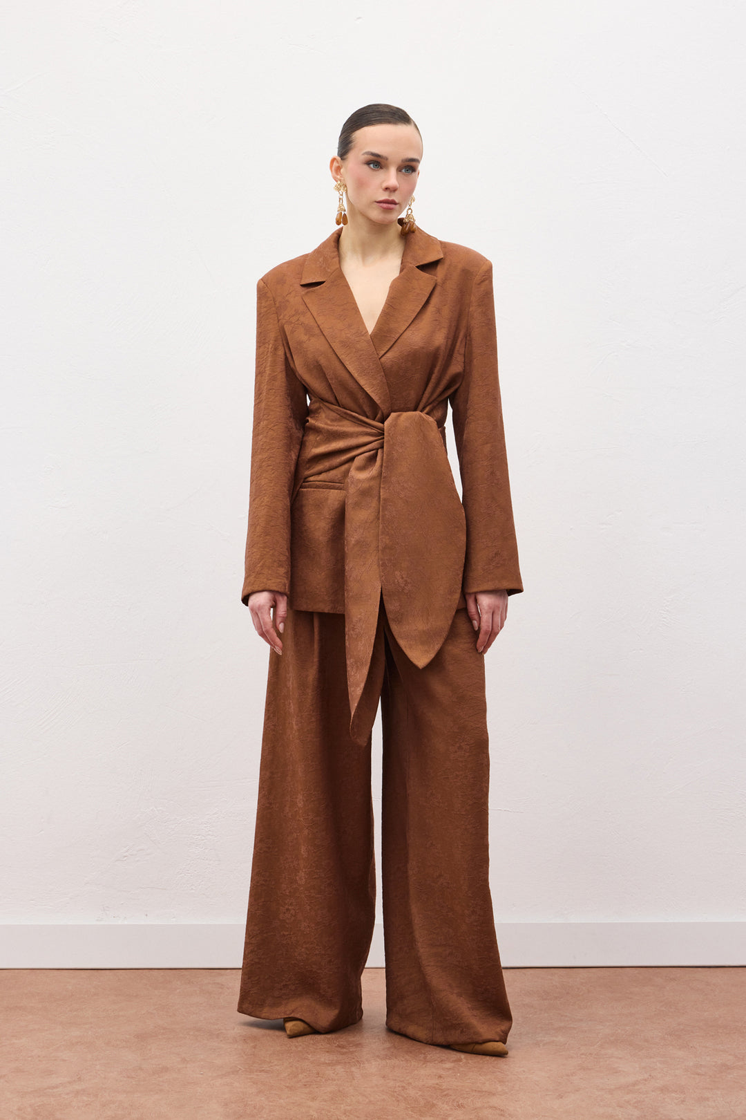 Sateen Pantalon Freya - Marron