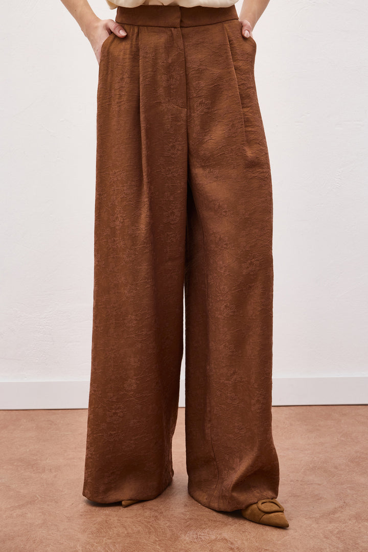 Sateen Pantalon Freya - Marron