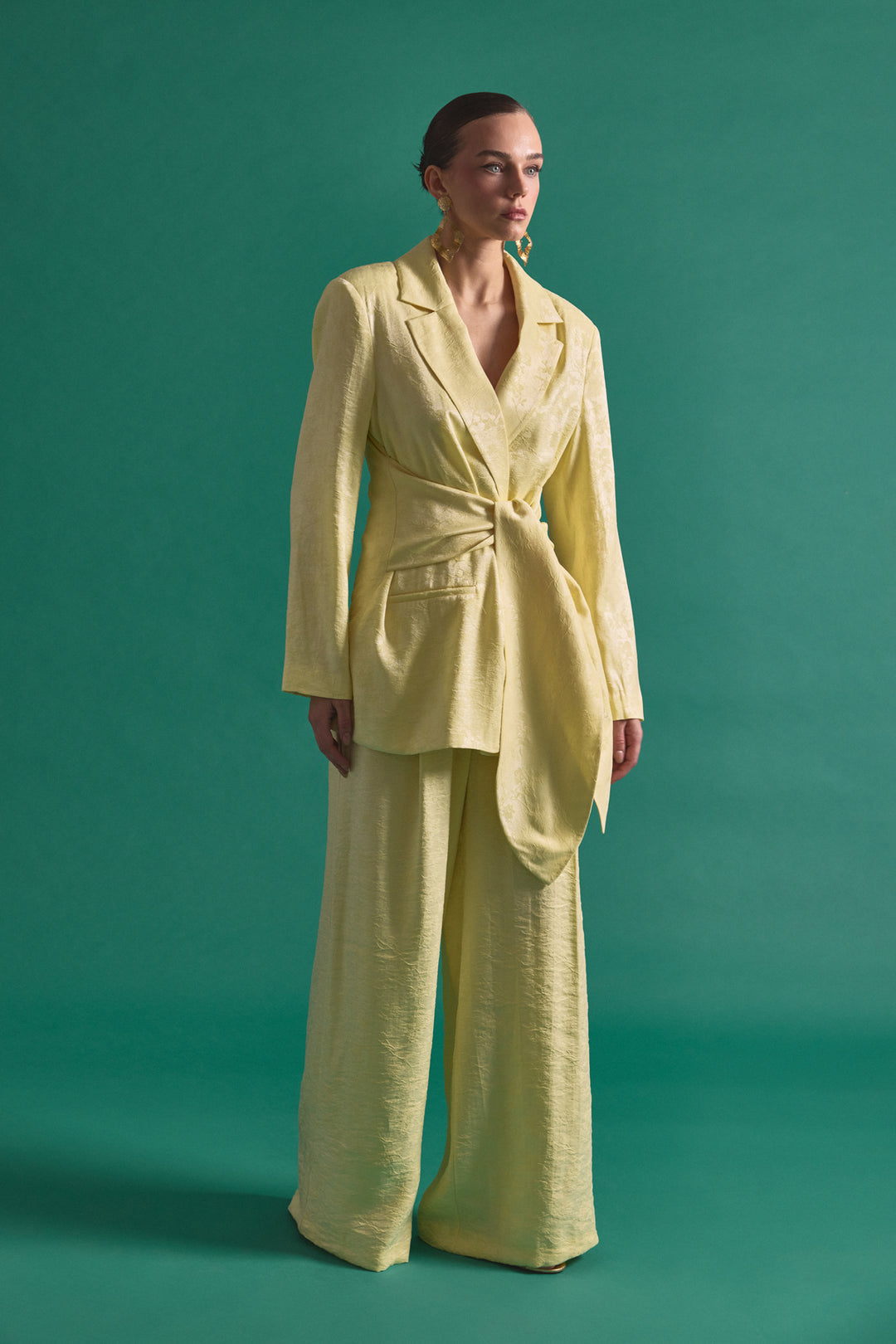 Sateen Pantalon Freya - Jaune