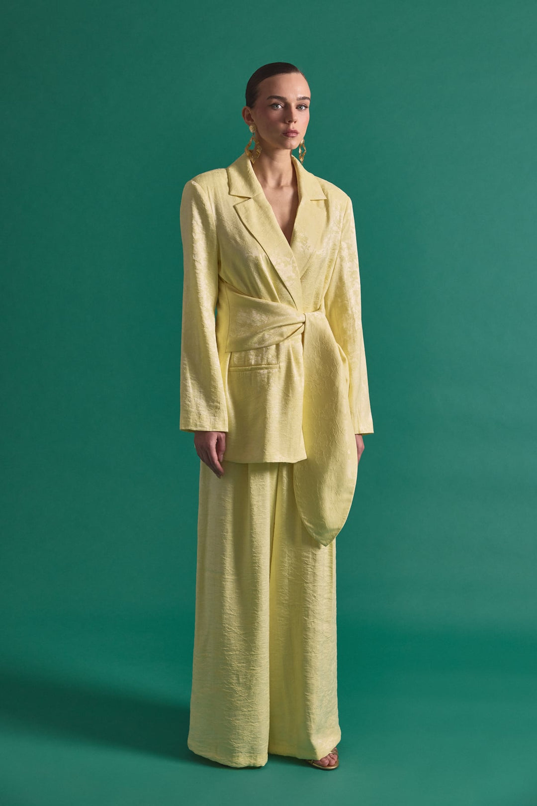 Sateen Pantalon Freya - Jaune
