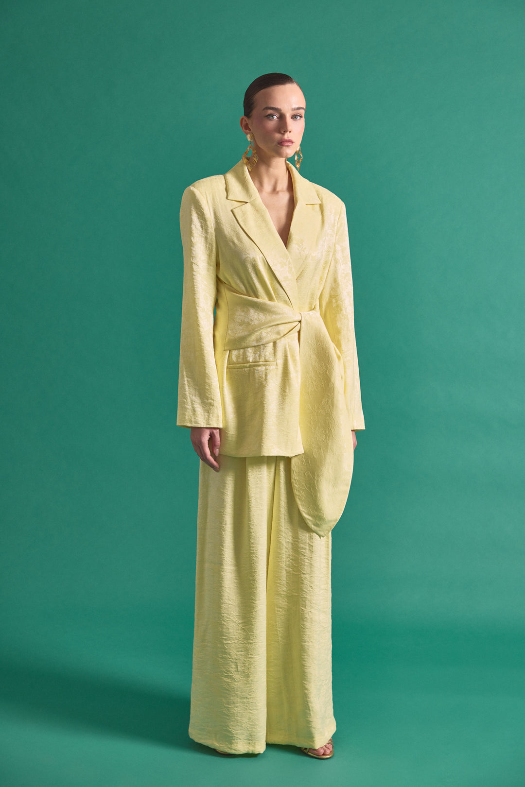 Sateen Pantalon Freya - Jaune