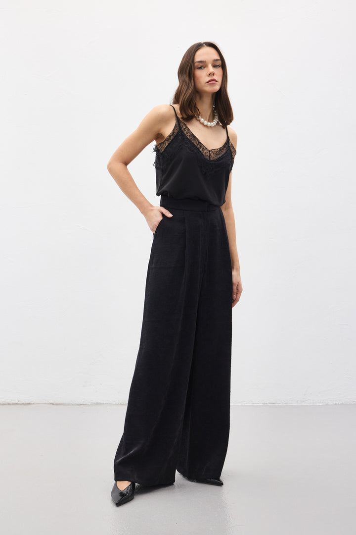 Sateen Pantalon Freya - Noir