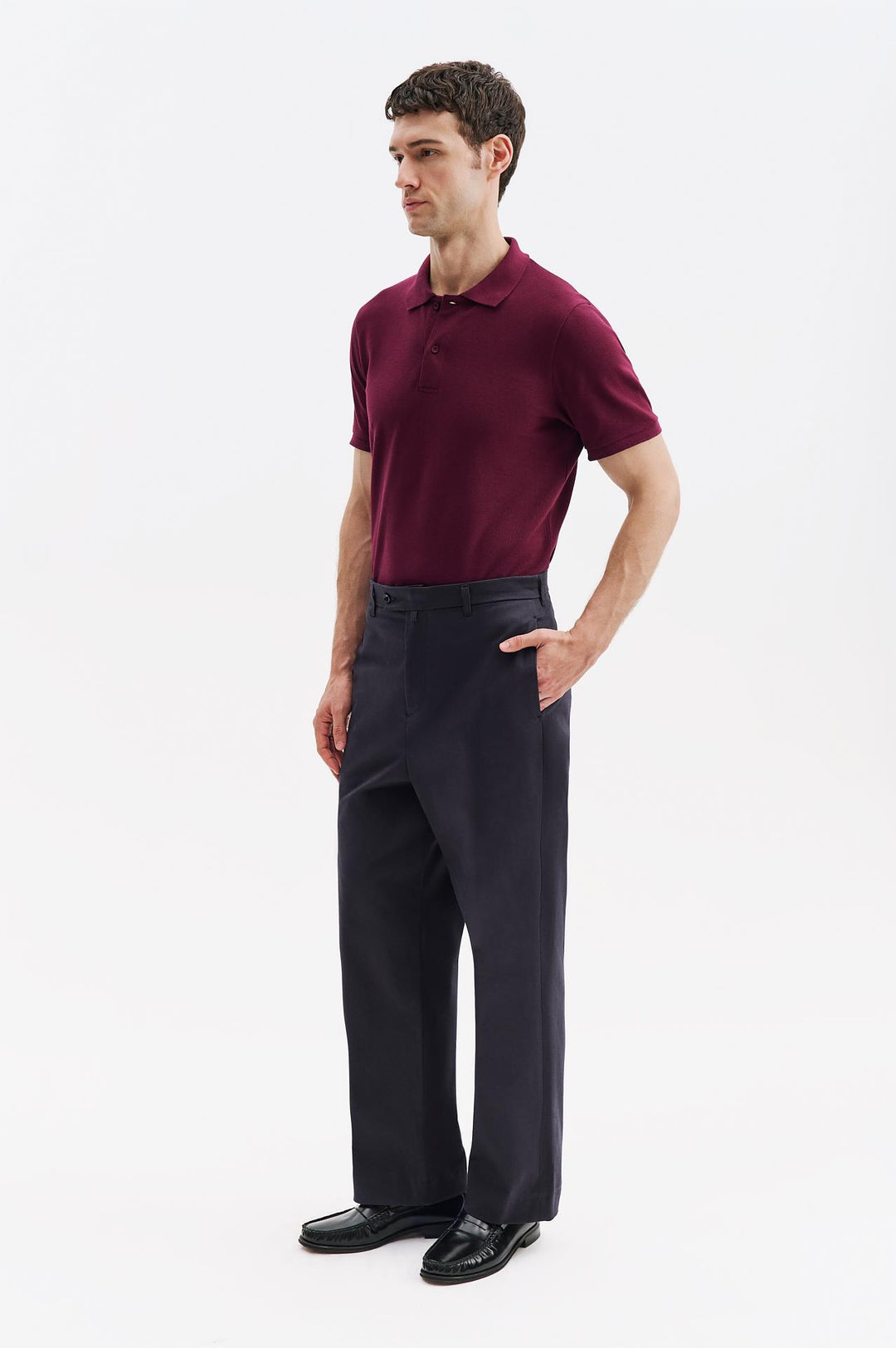 Giesto Pantalon Chino en Gabardine Antrasite - Anthracite