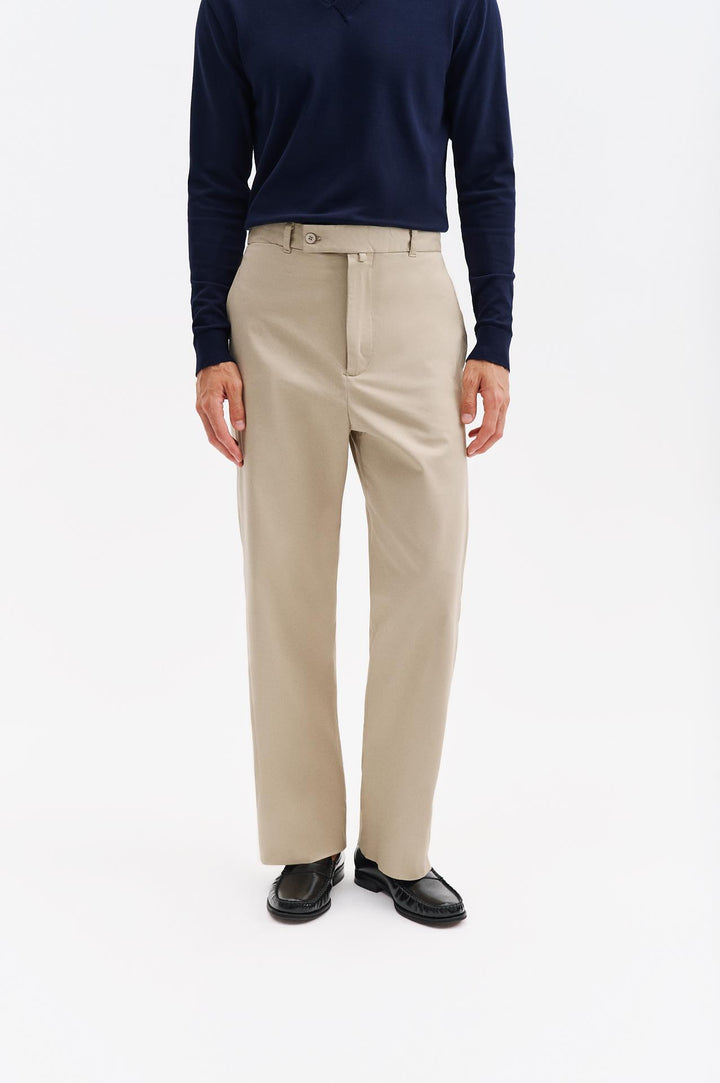 Giesto Pantalon Chino en Gabardine Beige - Beige