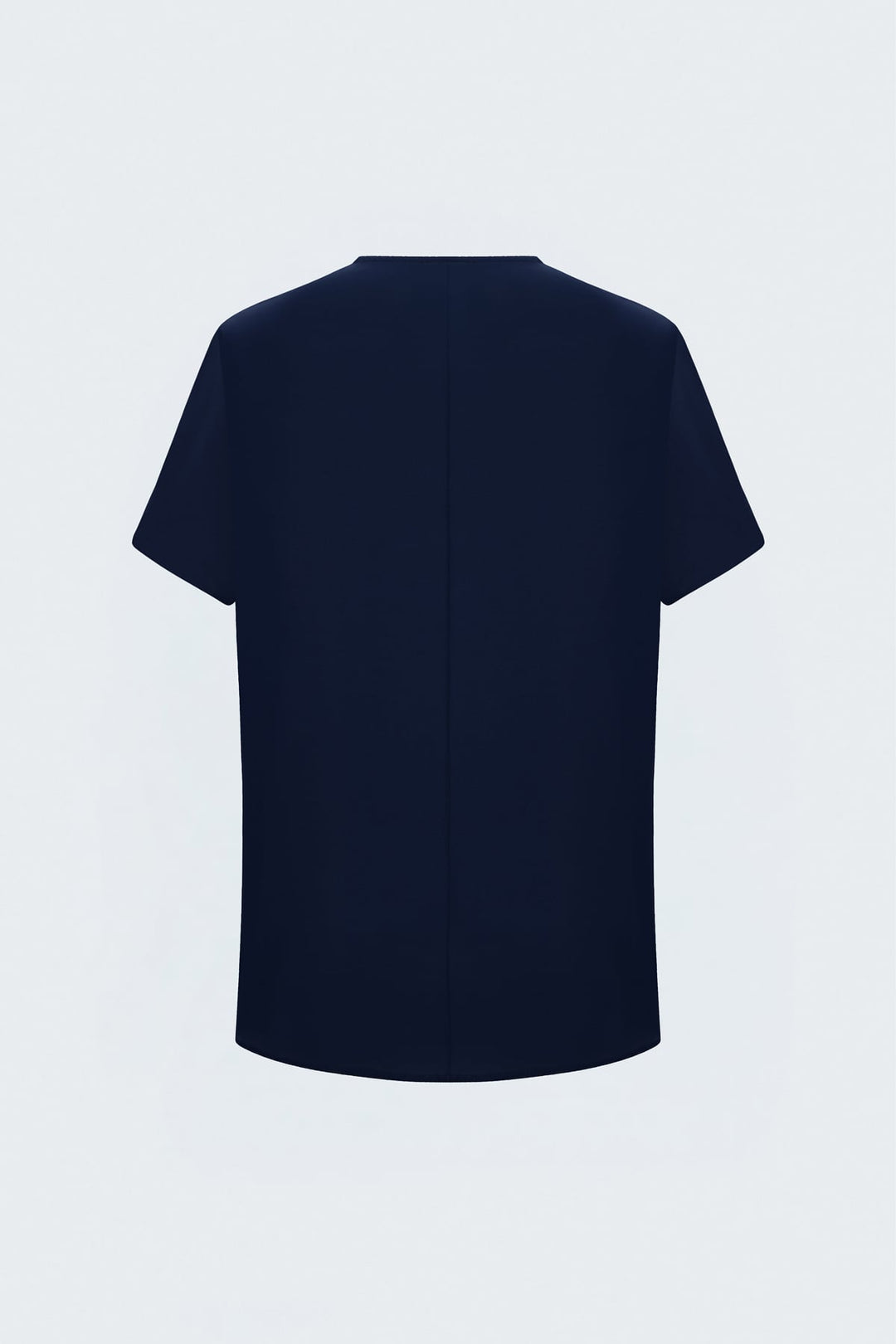 Sateen Blouse Large Manches Courtes - Bleu marine