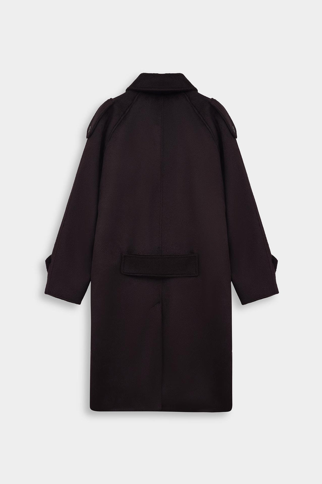 Giesto Manteau en laine bordeaux à col croisé large - Bordeaux
