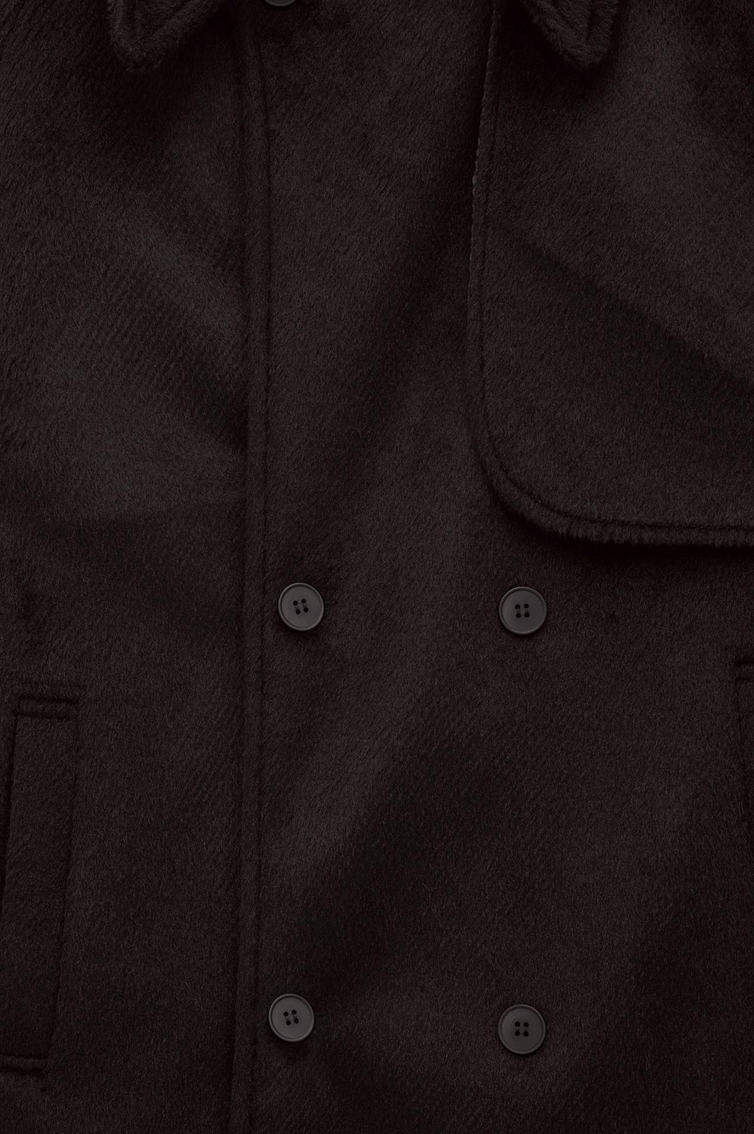Giesto Manteau en laine marron à large col croisé - Marron