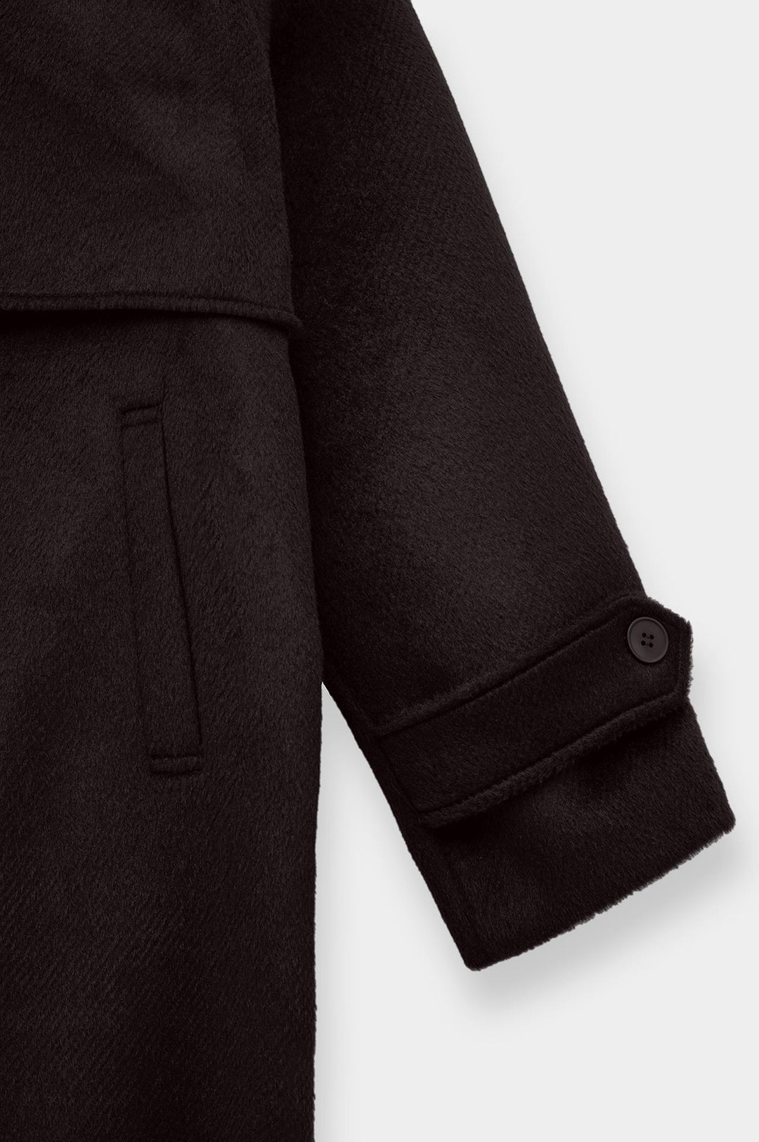 Giesto Manteau en laine marron à large col croisé - Marron